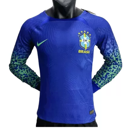 Authentic Brazil Long Sleeve Away Jersey 2022 - gojerseys