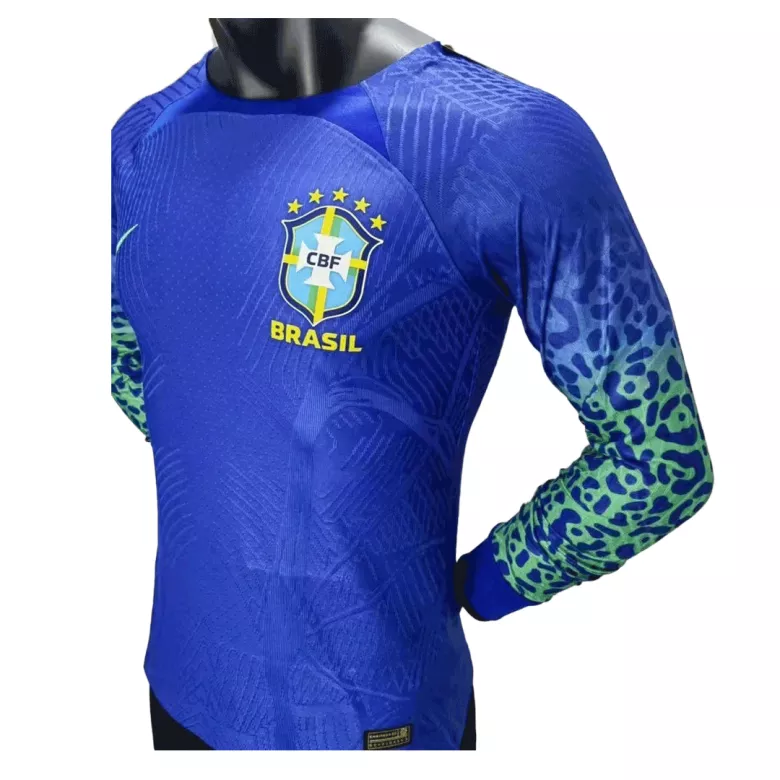Authentic Brazil Long Sleeve Away Jersey 2022 - gojersey