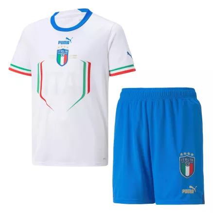 Italy Away Jersey Kit 2022 Kids(Jersey+Shorts) - gojerseys