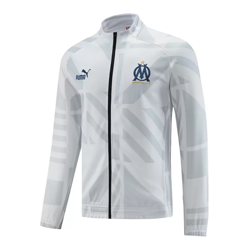 Marseille Training Kit 2022/23 - White (Jacket+Pants) with White available at gogoalshop