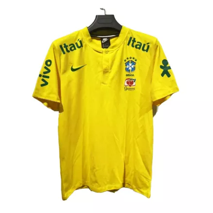 Brazil Polo Shirt 2022 - Yellow - gojerseys