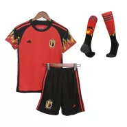 Belgium Home Jersey Kit 2022 Kids(Jersey+Shorts+Socks) - goaljerseys