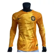 Netherlands Home Jersey Authentic 2022 - Long Sleeve - goaljerseys