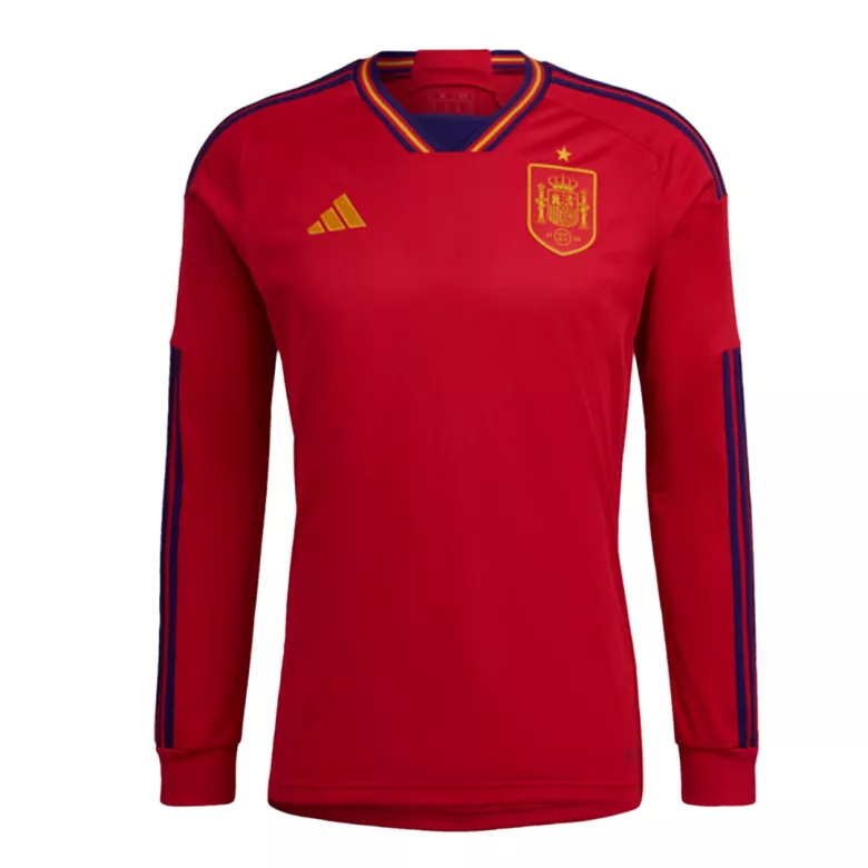 Authentic Spain Long Sleeve Home Jersey 2022 - gojersey