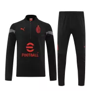 AC Milan Sweatshirt Kit 2022/23 - Black (Top+Pants) - goaljerseys