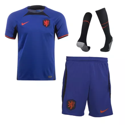 Netherlands Away Jersey Kit 2022 (Jersey+Shorts+Socks) - gojerseys