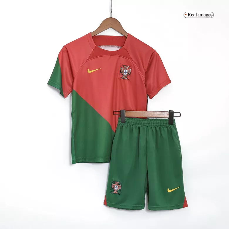 Portugal Home Jersey Kit 2022/23 Kids(Jersey+Shorts) - gojersey