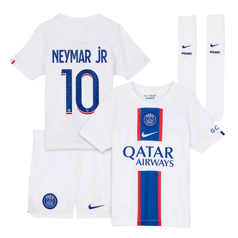 PSG NEYMAR JR #10 Third Away Jersey Kit 2022/23 Kids(Jersey+Shorts+Socks) - gojersey