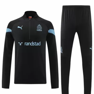 Marseille Sweatshirt Kit 2022/23 - Black (Top+Pants) - gogoalshop