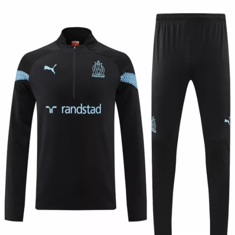 Marseille Sweatshirt Kit 2022/23 - Black (Top+Pants) - gojersey
