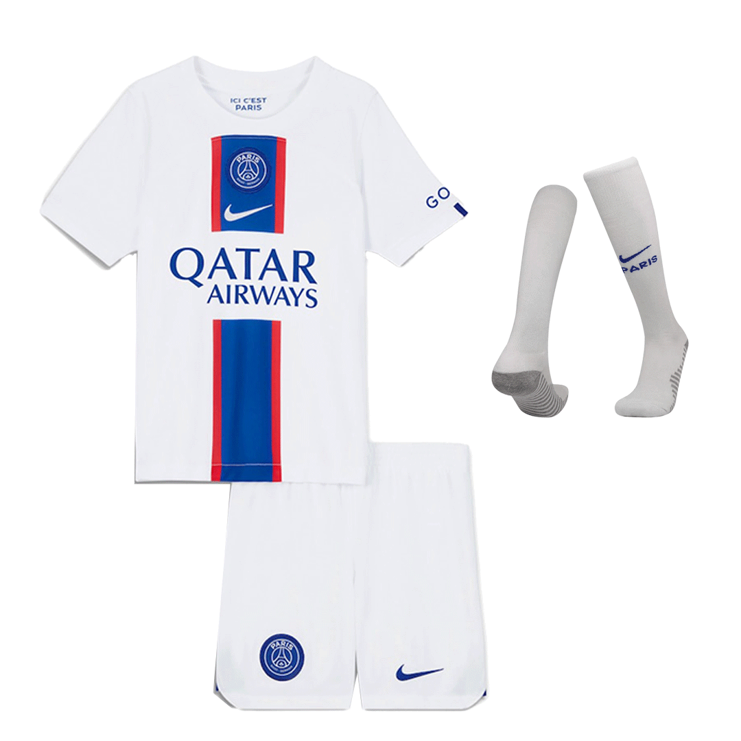 8-9 Years) 22-23 PSG Away Mens Kids Football kit Strip Neymar JR