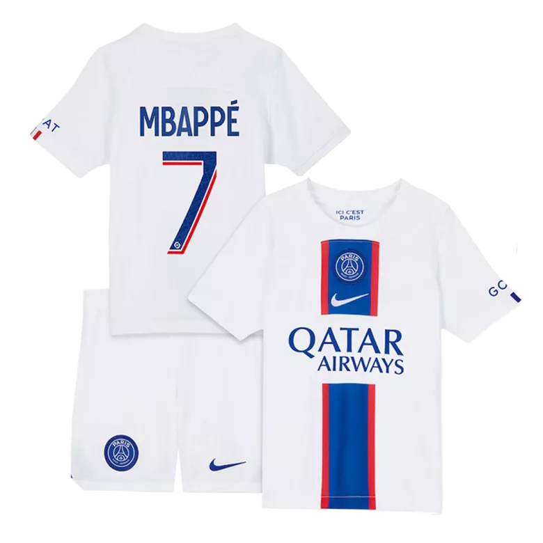PSG MBAPPÉ #7 Third Away Jersey Kit 2022/23 Kids(Jersey+Shorts) - gojersey