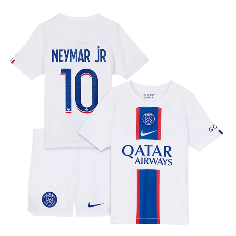 PSG NEYMAR JR #10 Third Away Jersey Kit 2022/23 Kids(Jersey+Shorts) - gojersey
