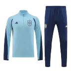 Spain Sweatshirt Kit 2022/23 - Blue (Top+Pants) - goaljerseys