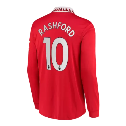 Manchester United RASHFORD #10 Home Jersey 2022/23 - Long Sleeve - gojerseys
