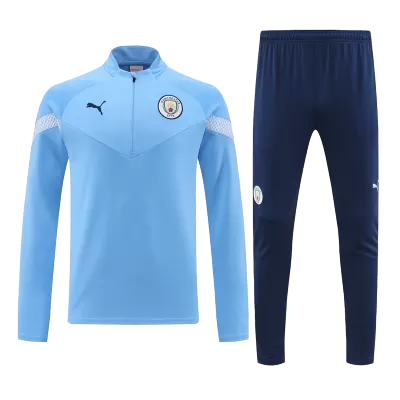 Manchester City Sweatshirt Kit 2022/23 - Blue (Top+Pants) - gojersey