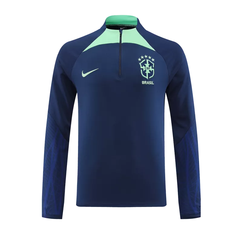 Brazil Sweatshirt Kit 2022 - Navy (Top+Pants) - gojersey