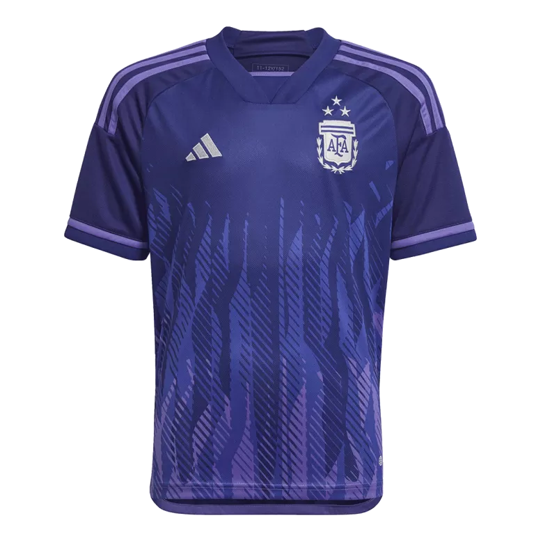 Argentina Three Star Away Jersey Kit 2022 Kids(Jersey+Shorts+Socks) - gojersey