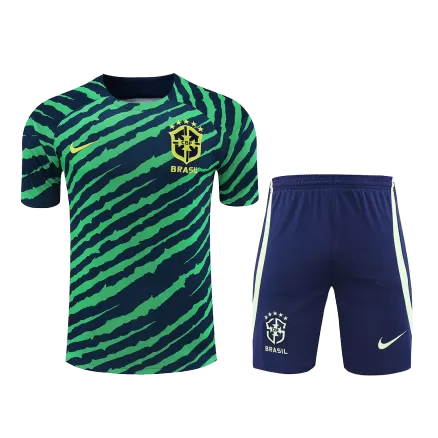 Brazil Pre-Match Jersey Kit 2022 (Jersey+Shorts) - gojerseys