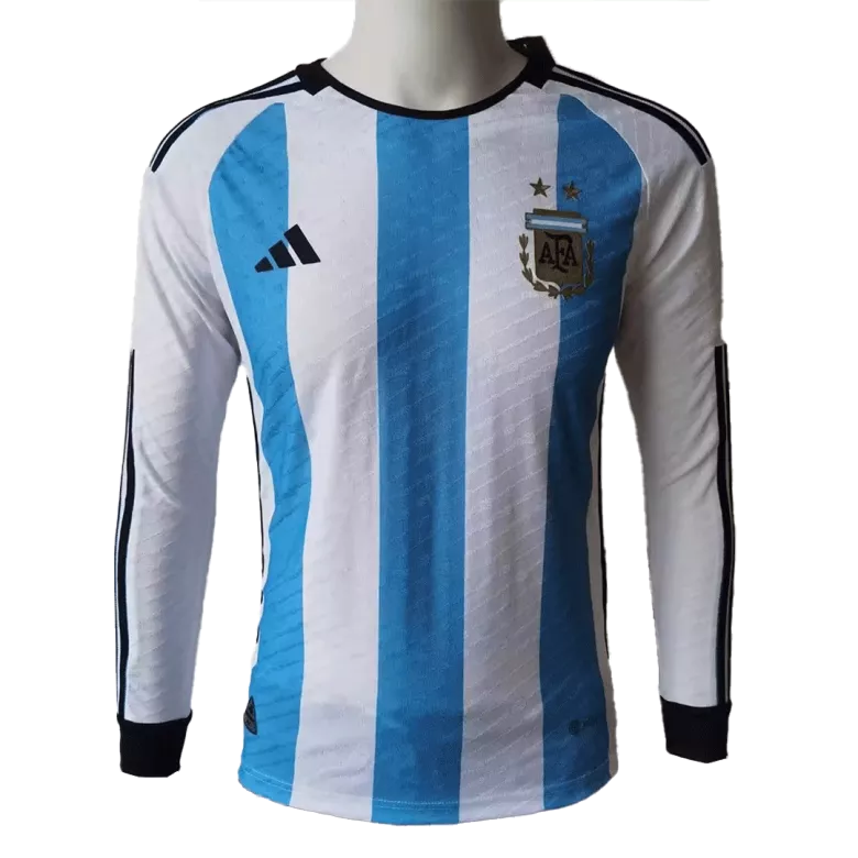 Authentic Argentina Long Sleeve Home Jersey 2022 - gojersey