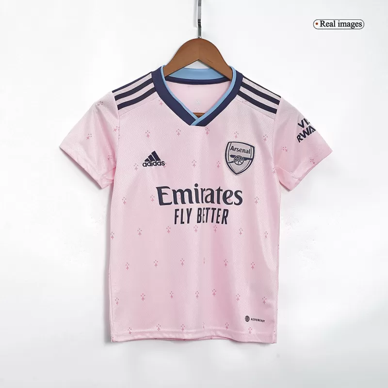 Arsenal Third Away Jersey Kit 2022/23 Kids(Jersey+Shorts) available at gogoalshop