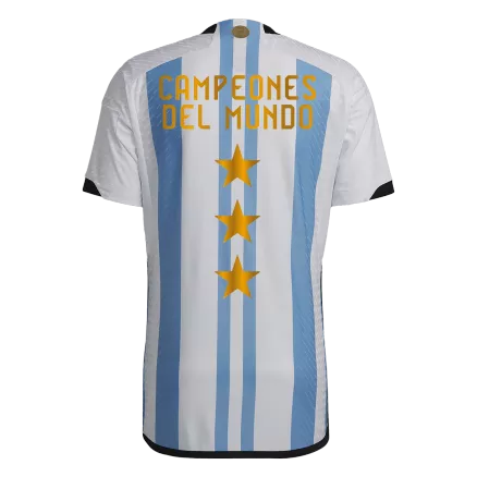 Argentina Three Star Home Jersey Authentic 2022 - Champion Edition - gojerseys