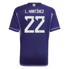 Argentina L. MARTINEZ #22 Away Jersey 2022 - goaljerseys