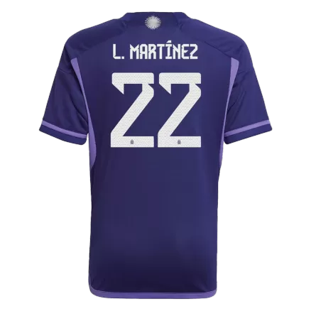 Argentina L. MARTINEZ #22 Away Jersey 2022 - gojerseys