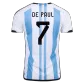 Argentina DE PAUL #7 Home Jersey 2022 - goaljerseys