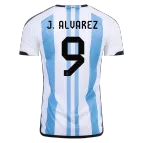 Argentina J. ALVAREZ #9 Home Jersey 2022 - goaljerseys