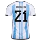 Argentina DYBALA #21 Home Jersey 2022 - goaljerseys