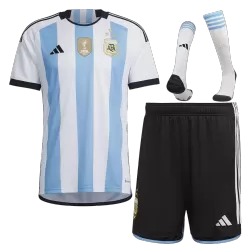 J. ALVAREZ #9 Argentina Soccer Jersey Champions 3 Stars Home Custom World  Cup Jersey 2022