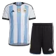 Argentina Three Star Home Jersey Kit 2022 (Jersey+Shorts)-Champion Edition - gojerseys