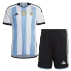 Argentina Three Star Home Jersey Kit 2022 (Jersey+Shorts)-Champion Edition - goaljerseys