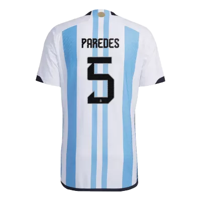 Argentina PAREDES #5 Home Jersey Authentic 2022 - gojersey