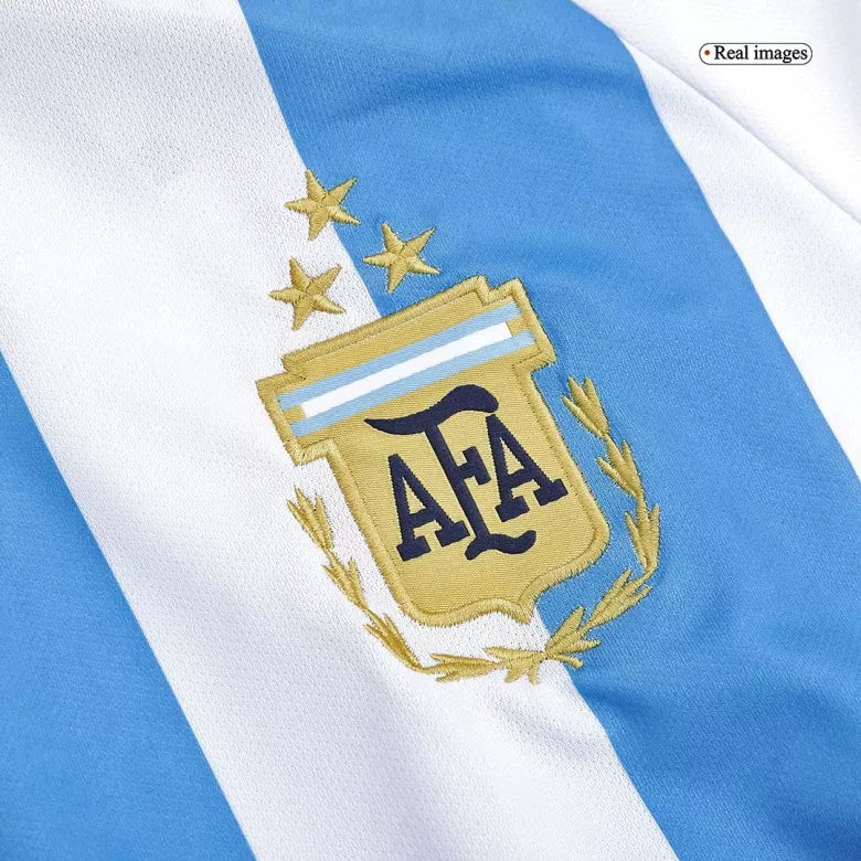 Argentina Three Star SignMESSI #10 Home Jersey 2022 - gojersey
