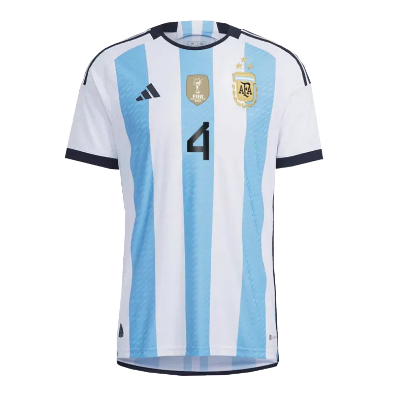 Argentina MONTIEL #4 Home Jersey Authentic 2022 - gojersey