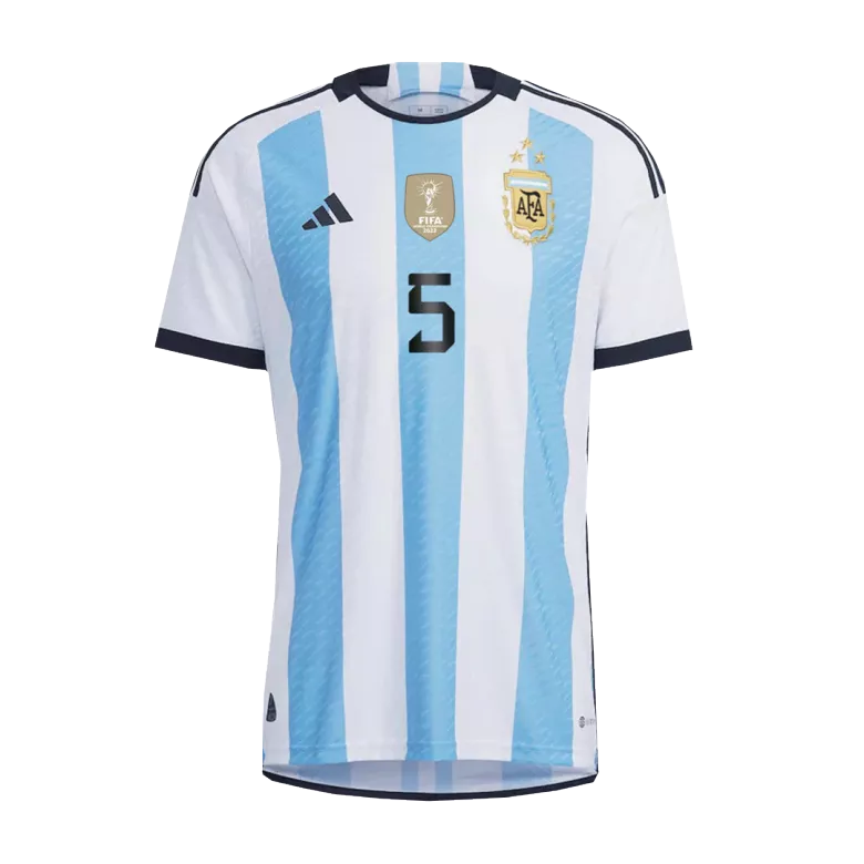 Argentina PAREDES #5 Home Jersey Authentic 2022 - gojersey
