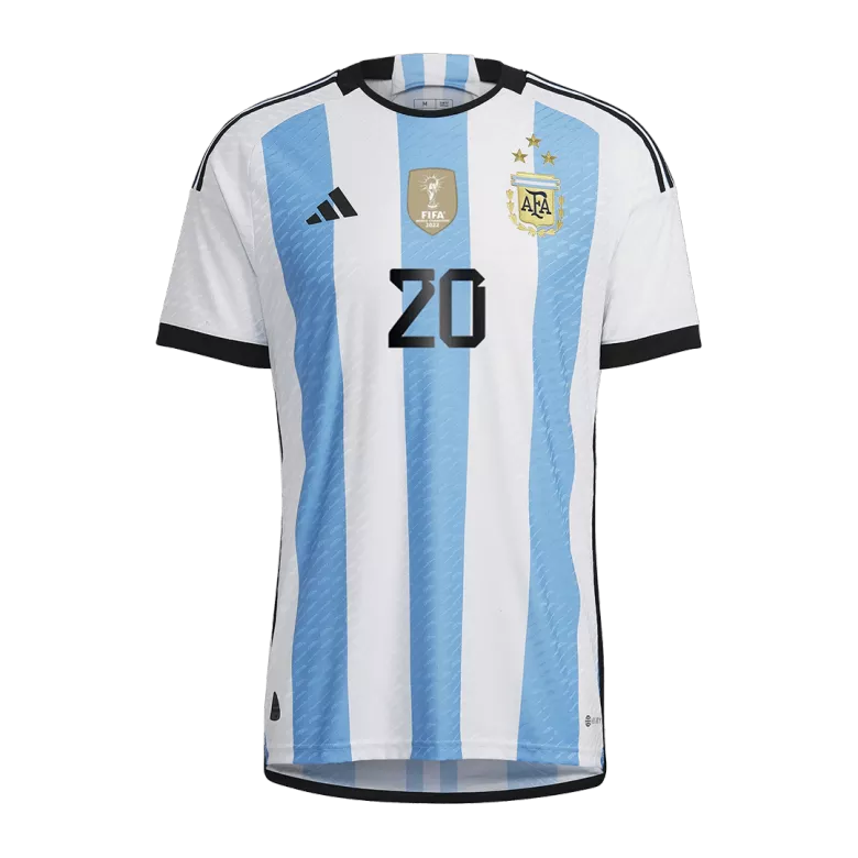 Argentina MAC ALLISTER #20 Home Jersey Authentic 2022 - gojersey