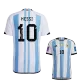 Argentina Three Star SignMESSI #10 Home Jersey Authentic 2022 - goaljerseys
