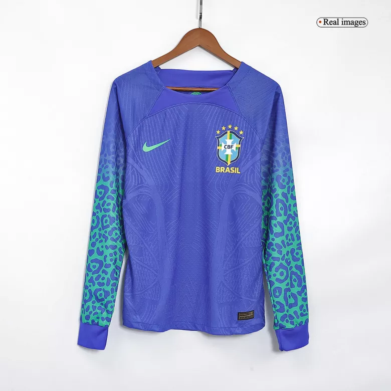 Authentic Brazil Long Sleeve Away Jersey 2022 - gojersey