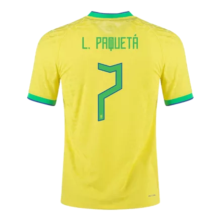 Brazil L. PAQUETÁ #7 Home Jersey 2022 - gojerseys