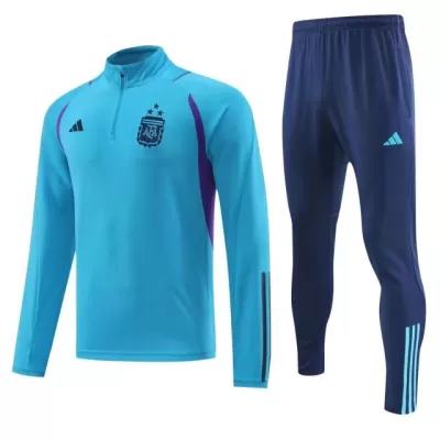 Argentina 3 Stars Sweatshirt Kit 2022/23 - Blue (Top+Pants) - gojersey