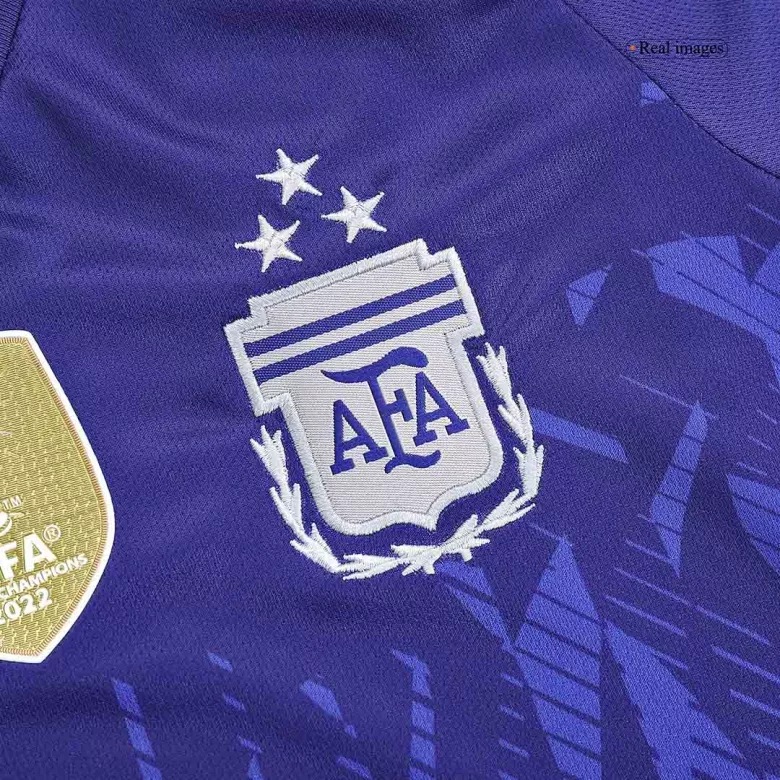 Argentina Three Star Away Jersey Kit 2022 Kids(Jersey+Shorts) - gojersey