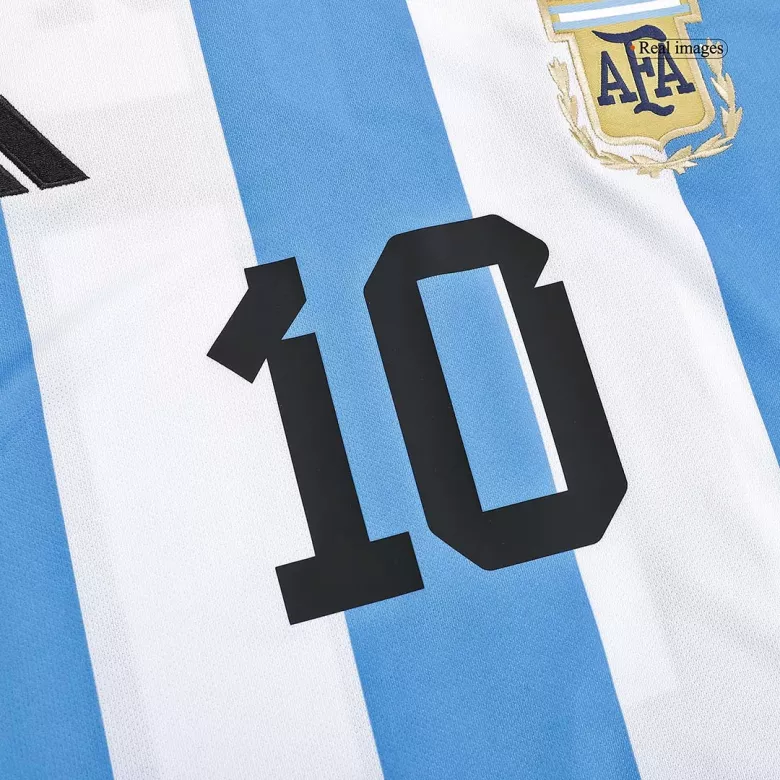 Argentina Three Star MESSI #10 Home Jersey 2022 - gojersey