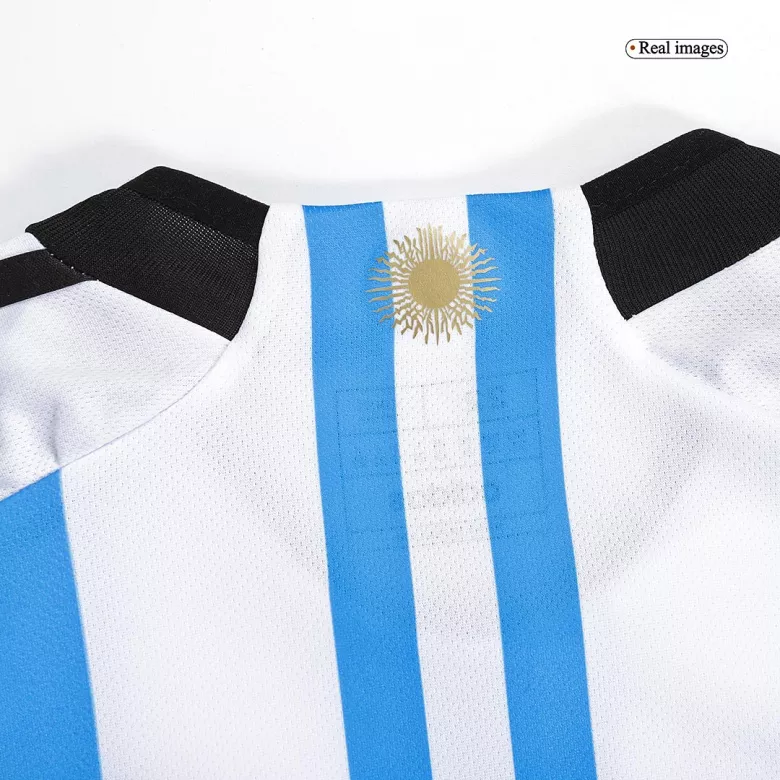 Argentina Three Star Home Jersey Kit 2022 Kids(Jersey+Shorts) - gojersey