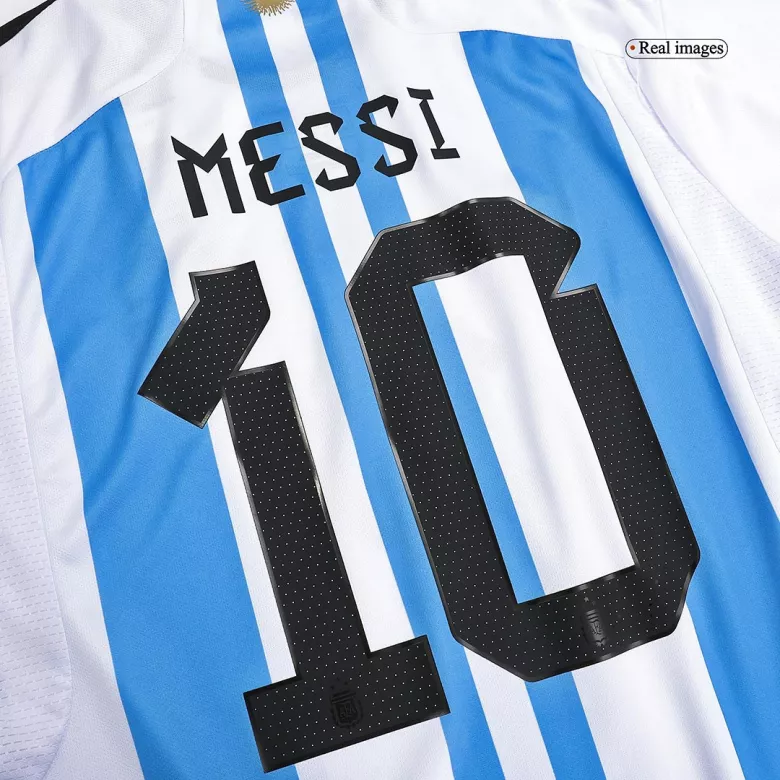 Argentina Three Star MESSI #10 Home Jersey 2022 - gojersey