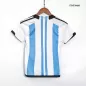 Argentina Three Star Home Jersey Kit 2022 Kids(Jersey+Shorts) - goaljerseys