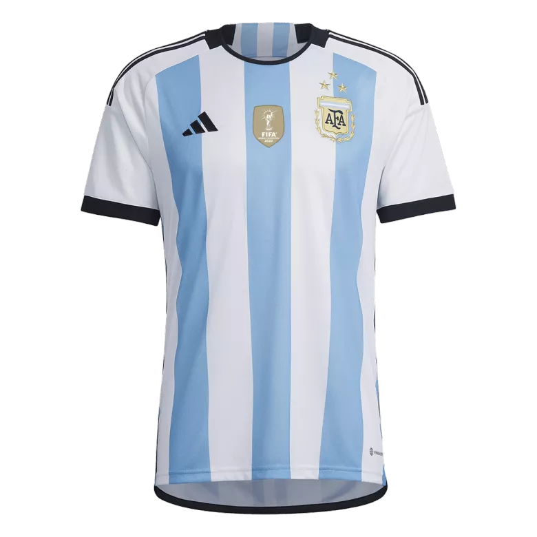 Argentina Three Star Home Jersey Kit 2022 (Jersey+Shorts+Socks)-Champion Edition - gojerseys