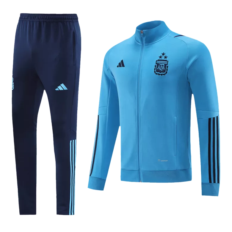 Argentina 3 Stars Training Kit 2022 - Blue (Jacket+Pants) - gojersey